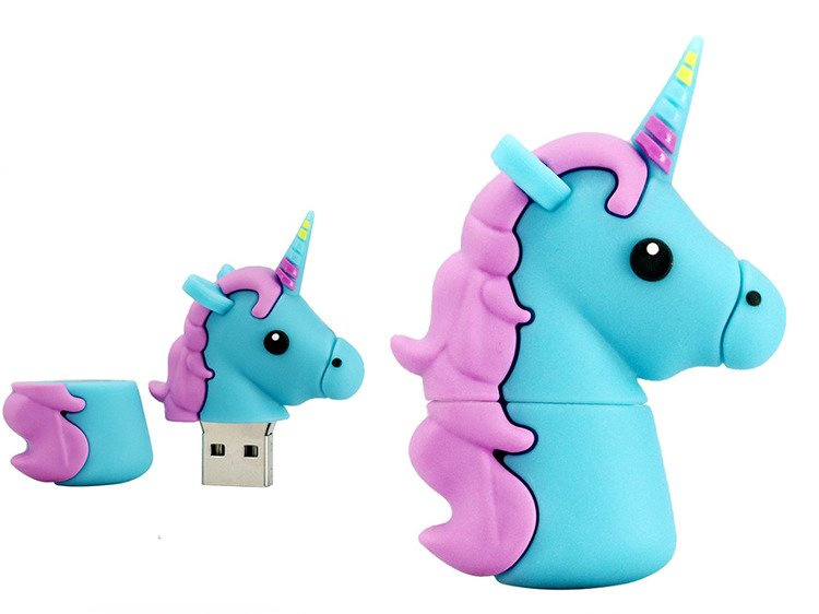 PENDRIVE USB SZYBKI FLASH DRIVE ULTRA PAMIĘĆ ZAWIESZKA PEN JEDNOROŻEC 16GB