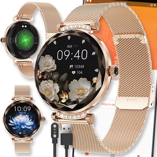 SMARTWATCH ZEGAREK WATCH MENU PL DAMSKI ROZMOWY SPORT POLSKIE PULS KROKI NX7 PRO