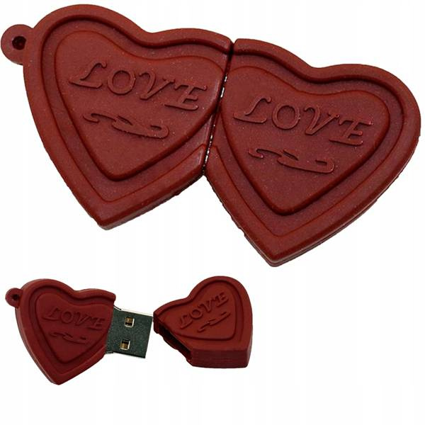 PENDRIVE USB SZYBKI FLASH DRIVE ULTRA PAMIĘĆ ZAWIESZKA CZEKOLADA SERCE 32GB