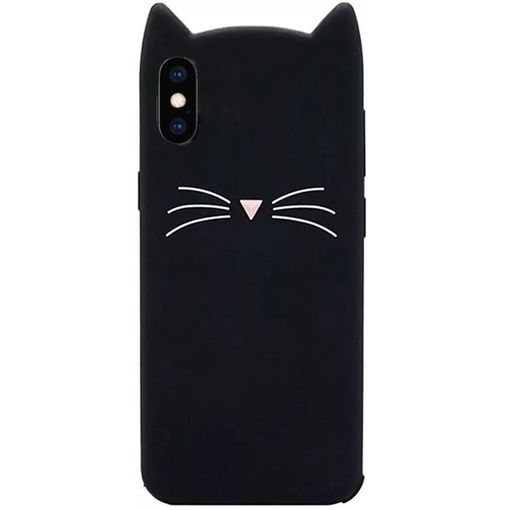 ETUI DO IPHONE X CASE OBUDOWA COVER POKROWIEC FUTERAŁ PLECKI CZARNY KOTEK