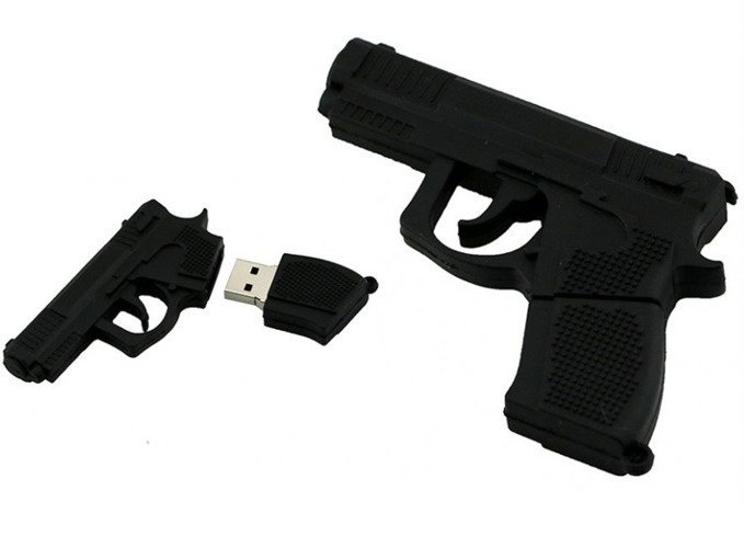 PENDRIVE USB SZYBKI FLASH DRIVE ULTRA PAMIĘĆ ZAWIESZKA PEN PISTOLET 16GB