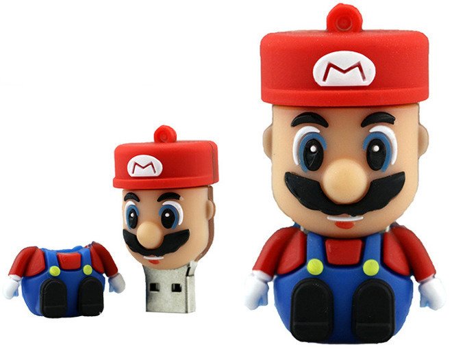 PENDRIVE USB SZYBKI FLASH DRIVE ULTRA PAMIĘĆ ZAWIESZKA PREZENT MARIO 16GB