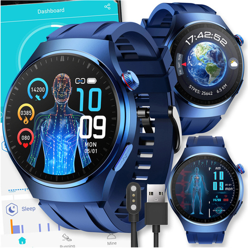 SMARTWATCH SMARTBAND BAND OPASKA ZEGAREK AMOLED SP02 BLUETOOTH 5ATM PRO FIT MT200