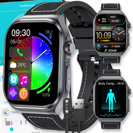 SMARTWATCH ZEGAREK WATCH DAMSKI MENU PL POLSKIE ROZMOWY MĘSKI AMOLED SPORT ET585