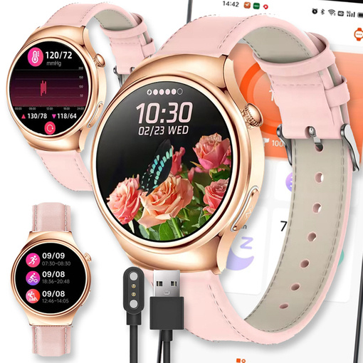 SMARTWATCH ZEGAREK WATCH DAMSKI MENU PL ROZMOWY AMOLED POWIADOMIENIA SPORT ET390