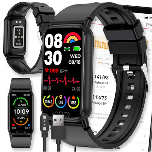 SMARTWATCH ZEGAREK WATCH DAMSKI MENU POLSKIE PULS MĘSKI SPORT SMART AMOLED TK72