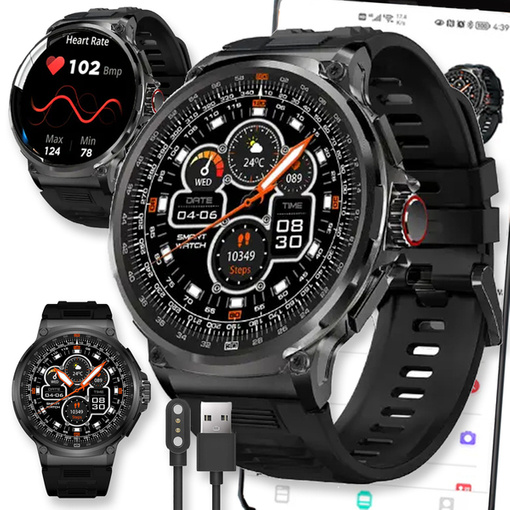 SMARTWATCH ZEGAREK WATCH MENU PL DAMSKI MĘSKI ROZMOWY SPORT POLSKIE PULS  V69