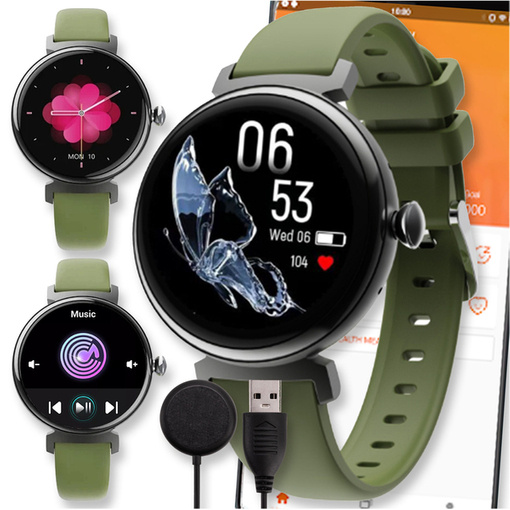 SMARTWATCH ZEGAREK WATCH ROZMOWY DAMSKI AMOLED MENU PL SPORT ATM SPORTOWY DM70