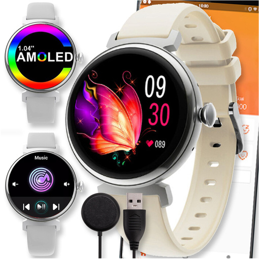 SMARTWATCH ZEGAREK WATCH ROZMOWY DAMSKI AMOLED MENU PL SPORT ATM SPORTOWY DM70