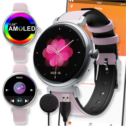 SMARTWATCH ZEGAREK WATCH ROZMOWY DAMSKI AMOLED MENU PL SPORT ATM SPORTOWY DM70